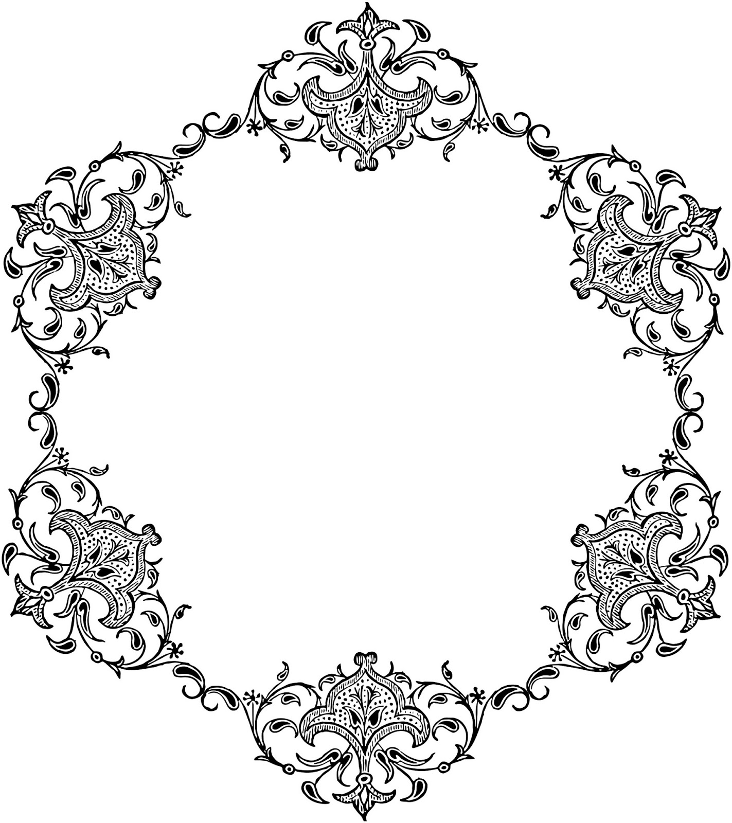 vintage damask clip art - photo #1