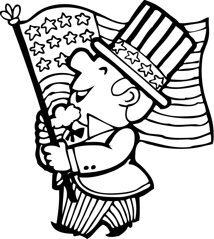 eagle and flag coloring pages - photo #28
