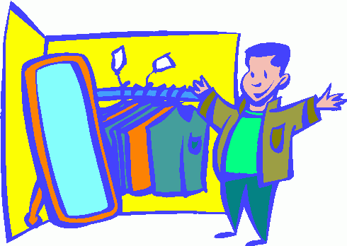 Man At Clothing Store Clipart Clip Art