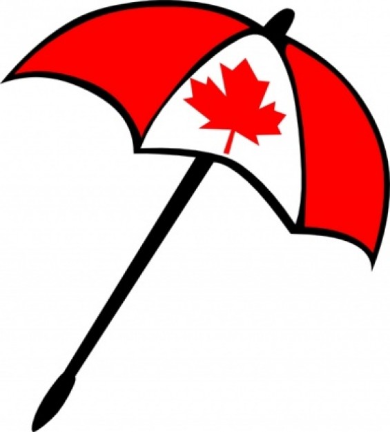 Canada Flag Umbrella clip art | Download free Vector