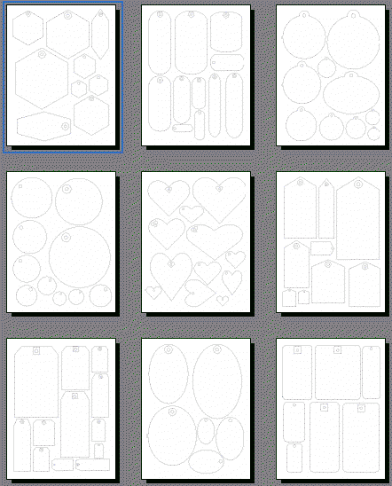 Scrapbooking Tags Templates, Printable Shapes
