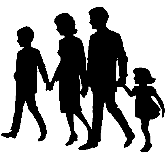 Silhouette Clip Art: Free Family Silhouette Clipart