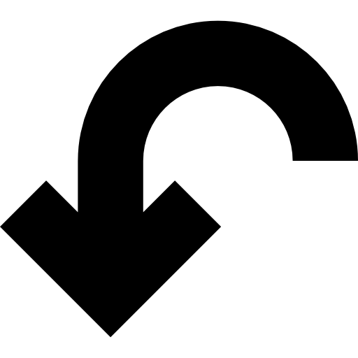 Curved arrow pointing down - Free arrows icons