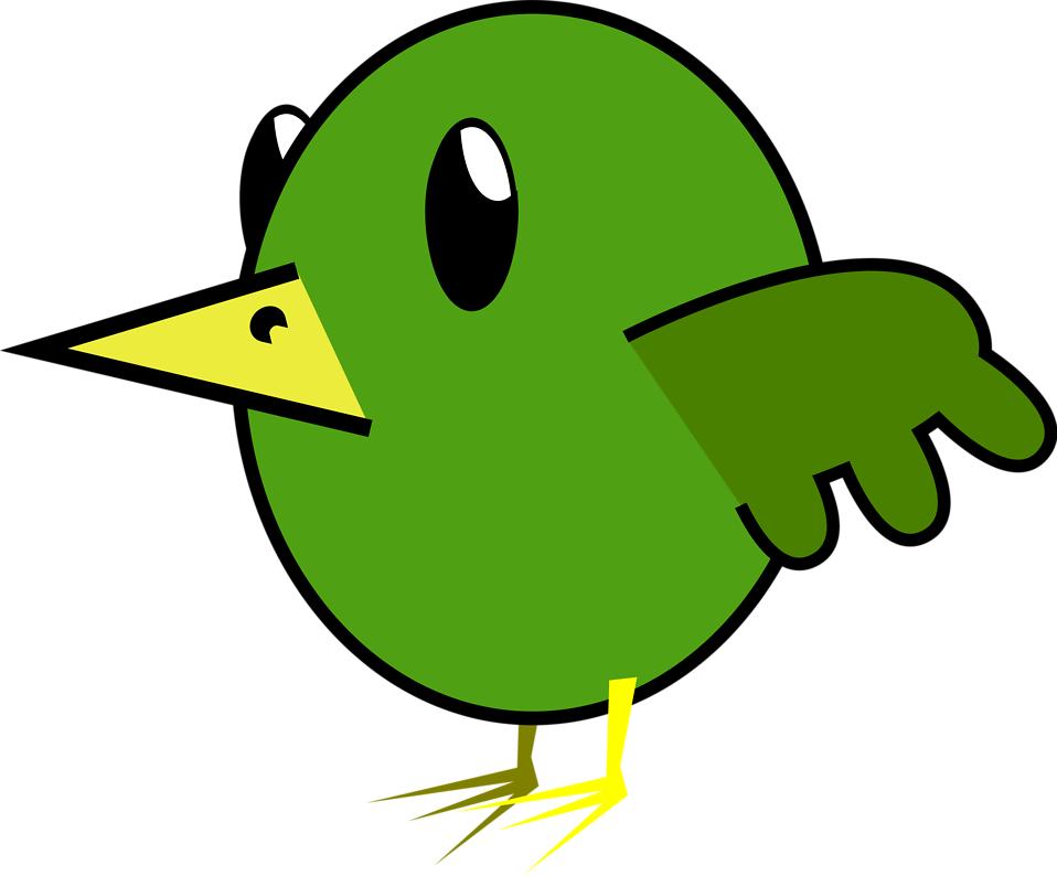 Bird Green | Free Stock Photo | Illustration of a green cartoon ...
