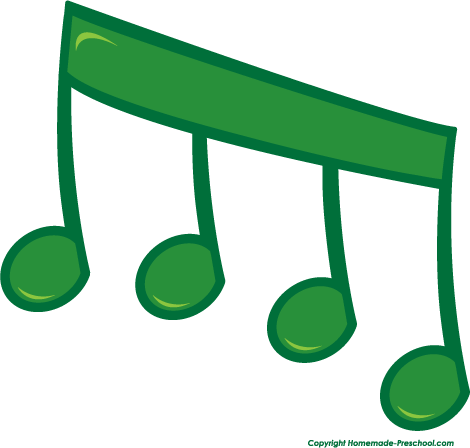 Green Music Note Clipart
