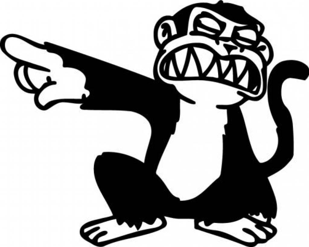 Angry monkey clipart