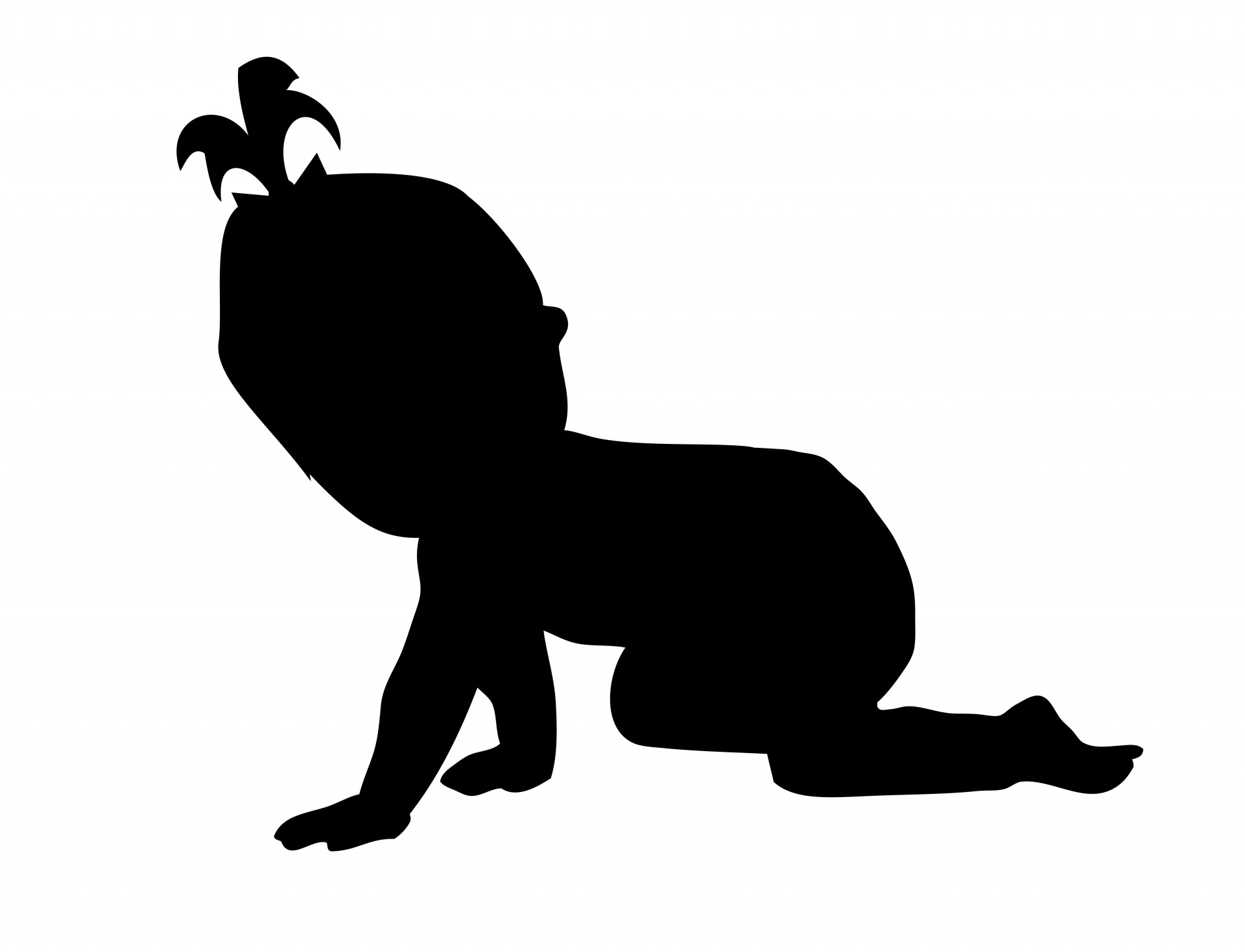 Baby Girl Crawling Silhouette Free Stock Photo - Public Domain ...