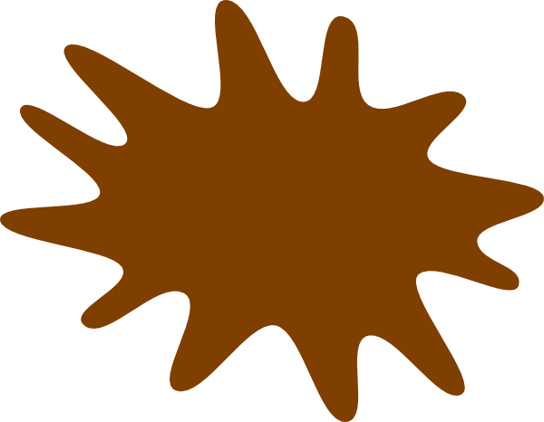 Brown Paint Splat Clip Art - vector clip art online ...