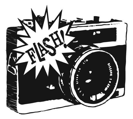 Camera with flash clipart