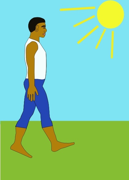 Man Walking Sunny Day clip art Free vector in Open office drawing ...