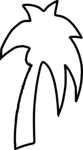 Clipart palm tree outline