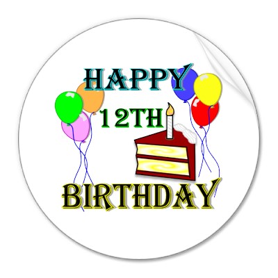 12 Birthday Clipart