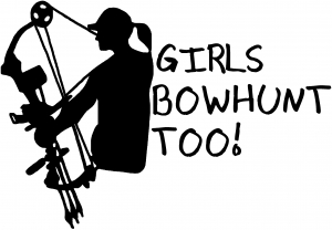 girls hunting clipart