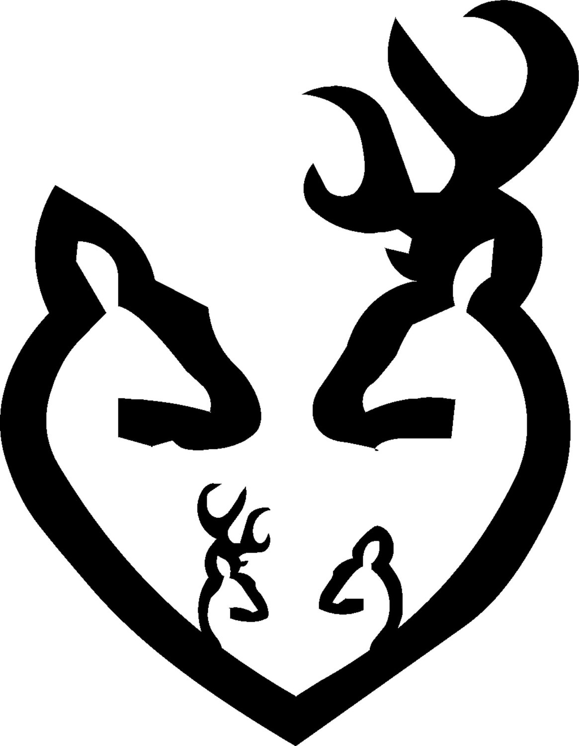 Browning deer head logo clipart