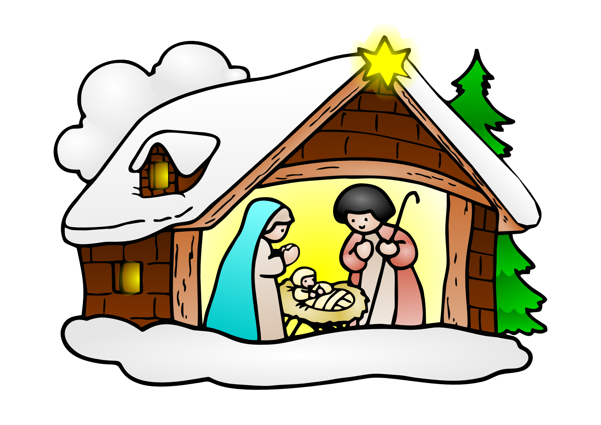 Free Christmas Religious Clip Art - Tumundografico