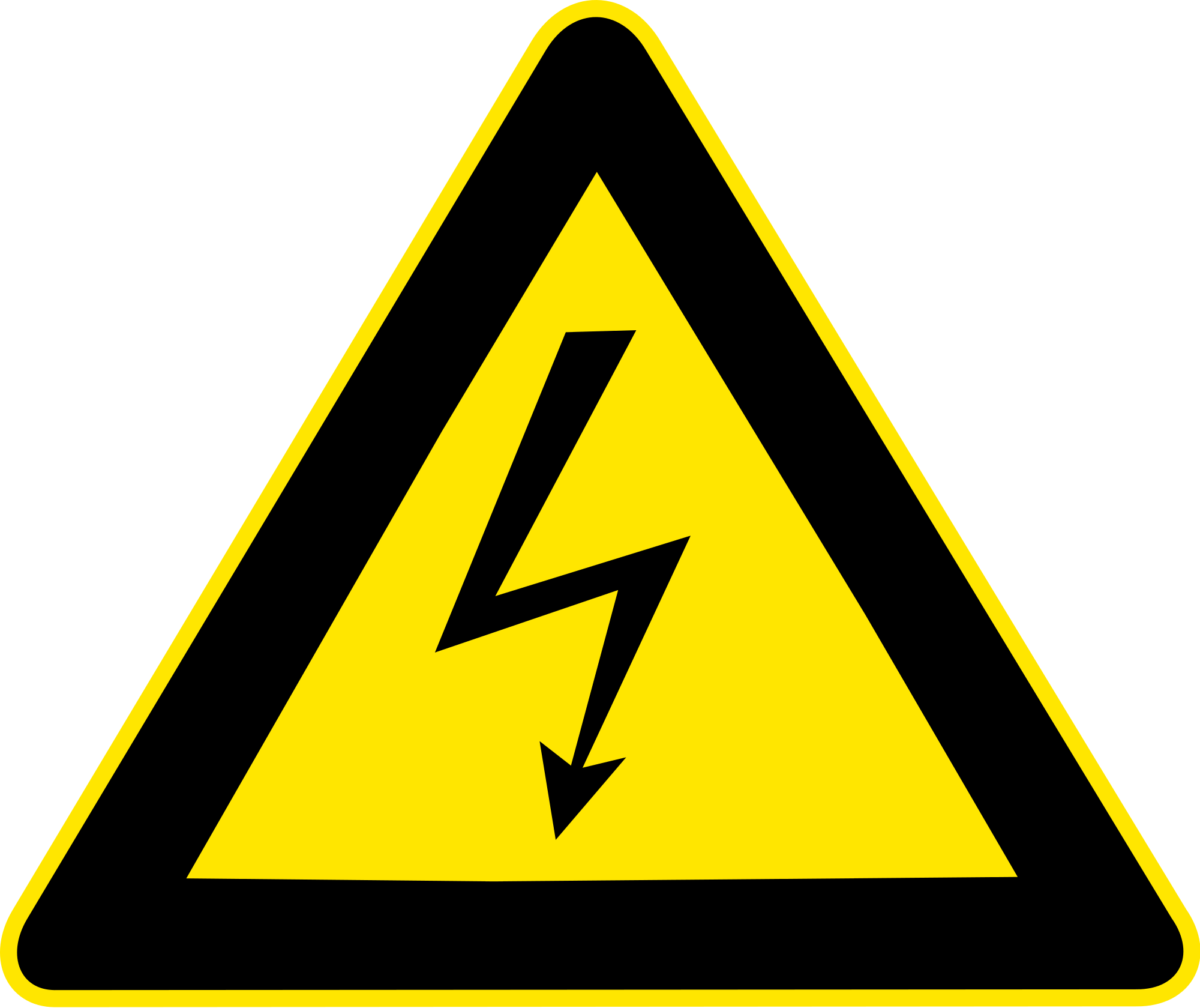 Caution High Voltage Sign - ClipArt Best