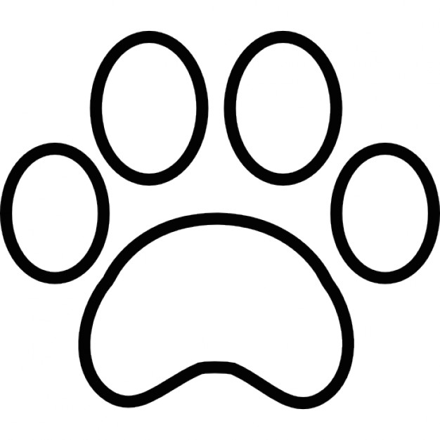 Paw print outline Icons | Free Download