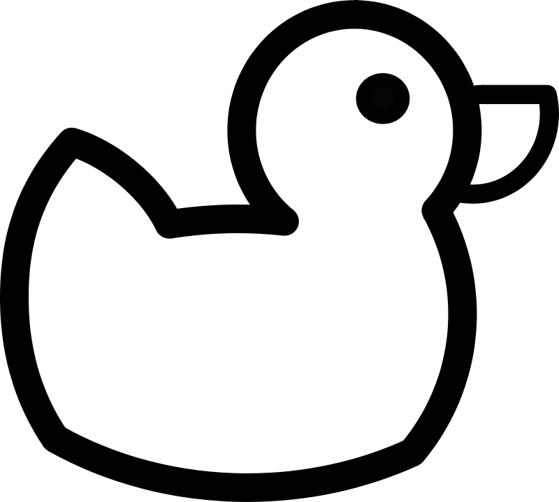 Free Clipart: Duck Outline | Animals