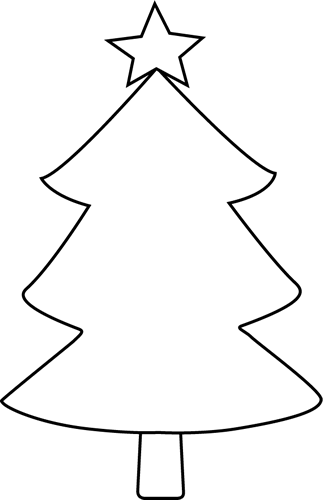 Christmas tree outline clip art