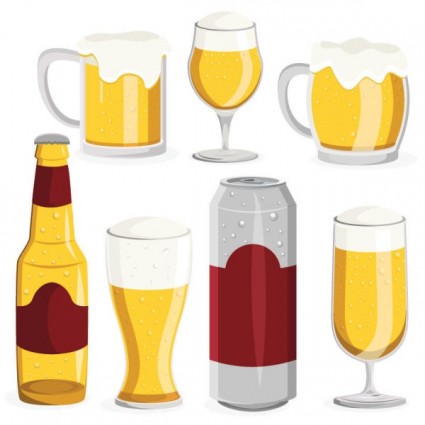 Beer glasses clipart
