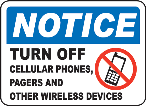Turn Off Cellular Phones, Pagers Sign F7233 - by SafetySign.com