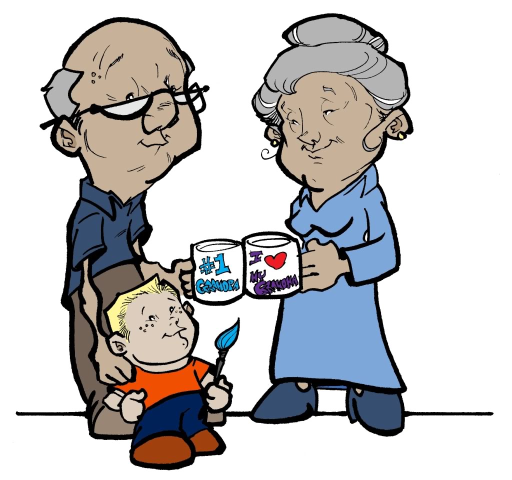 free clipart grandparents with grandchildren - photo #28
