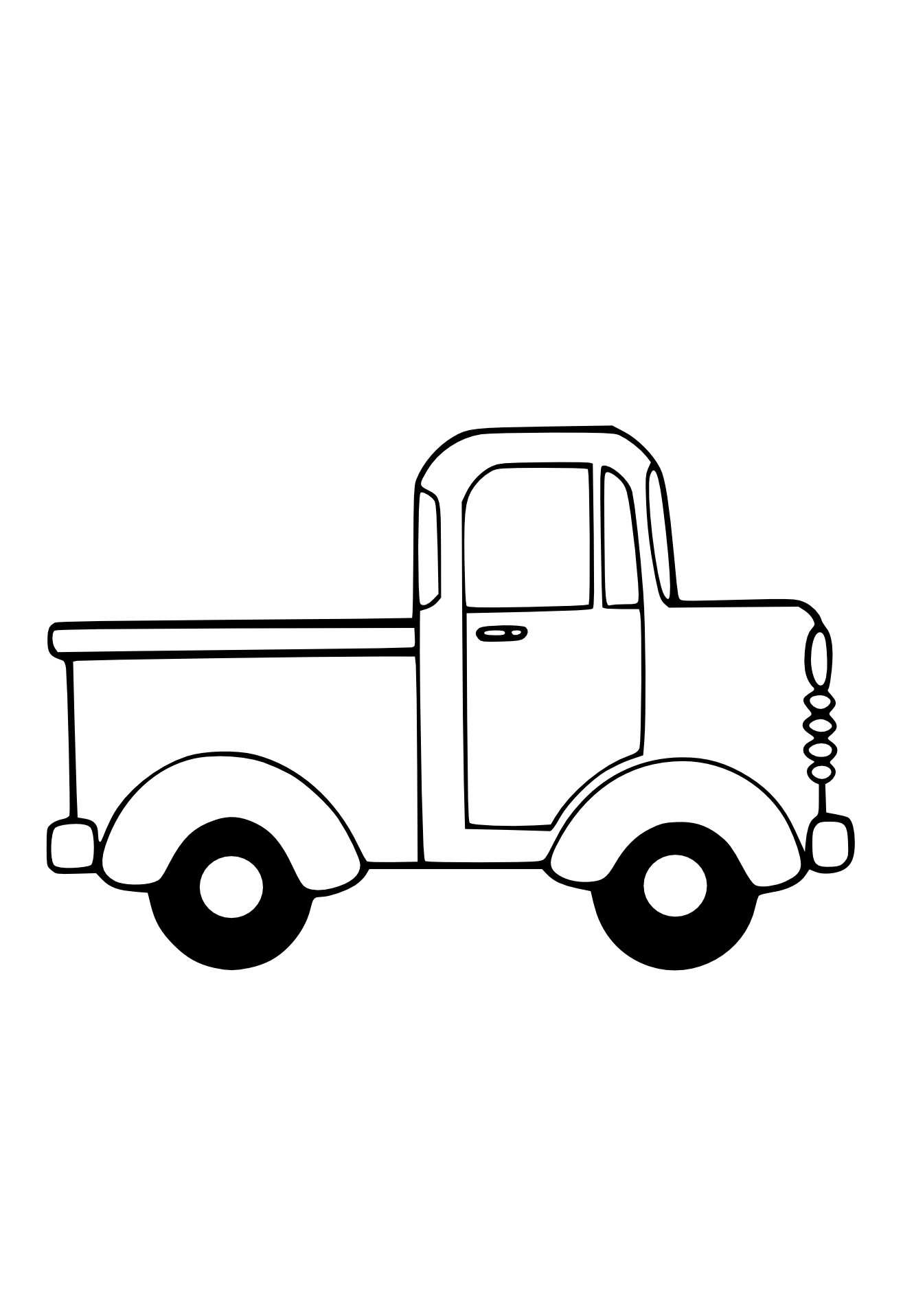 Semi truck clipart black and white
