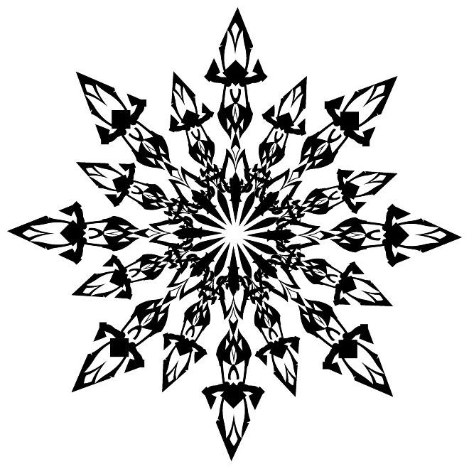 free black and white snowflake clipart - photo #39