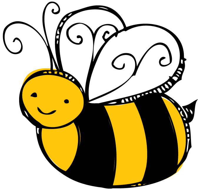 Free bee clipart border black and white