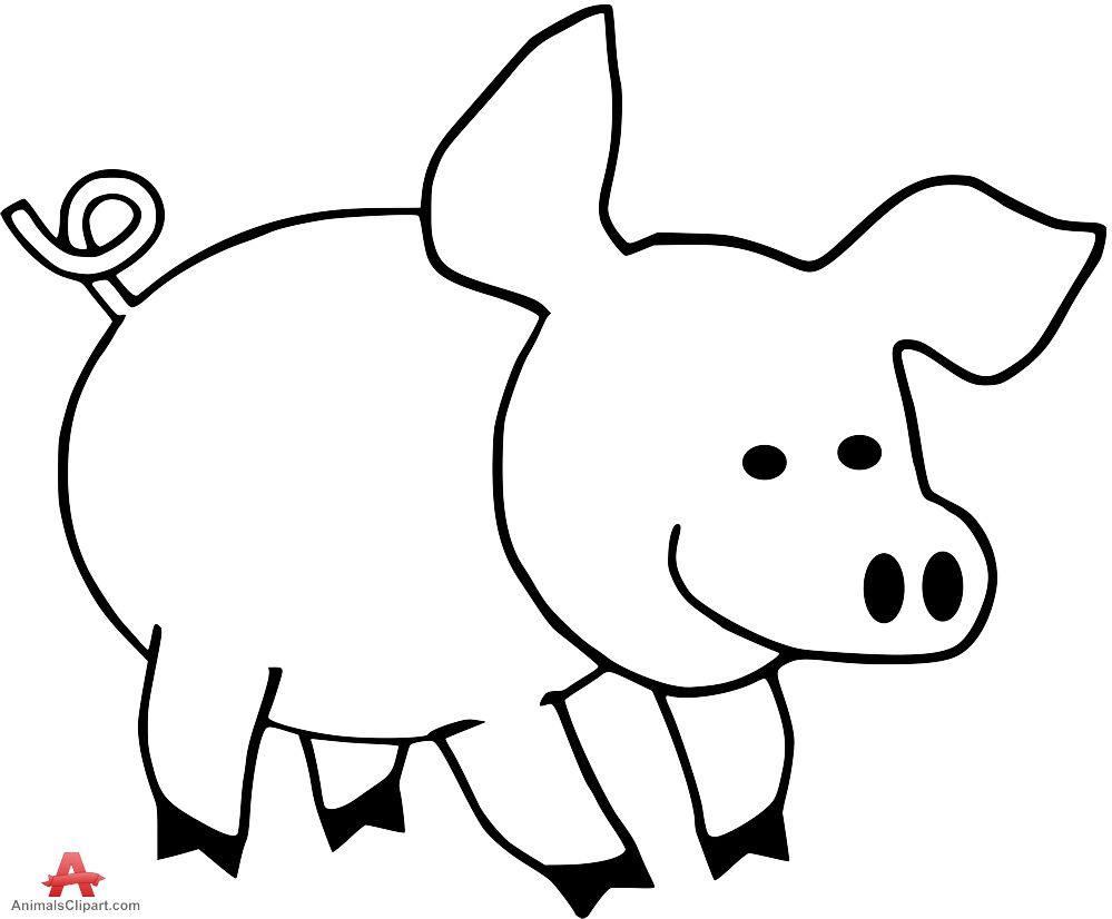 pig outline clip art - photo #20