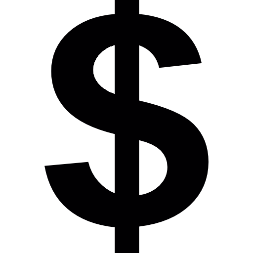 Dollar Sign Black Icon Png 42169 | DFILES