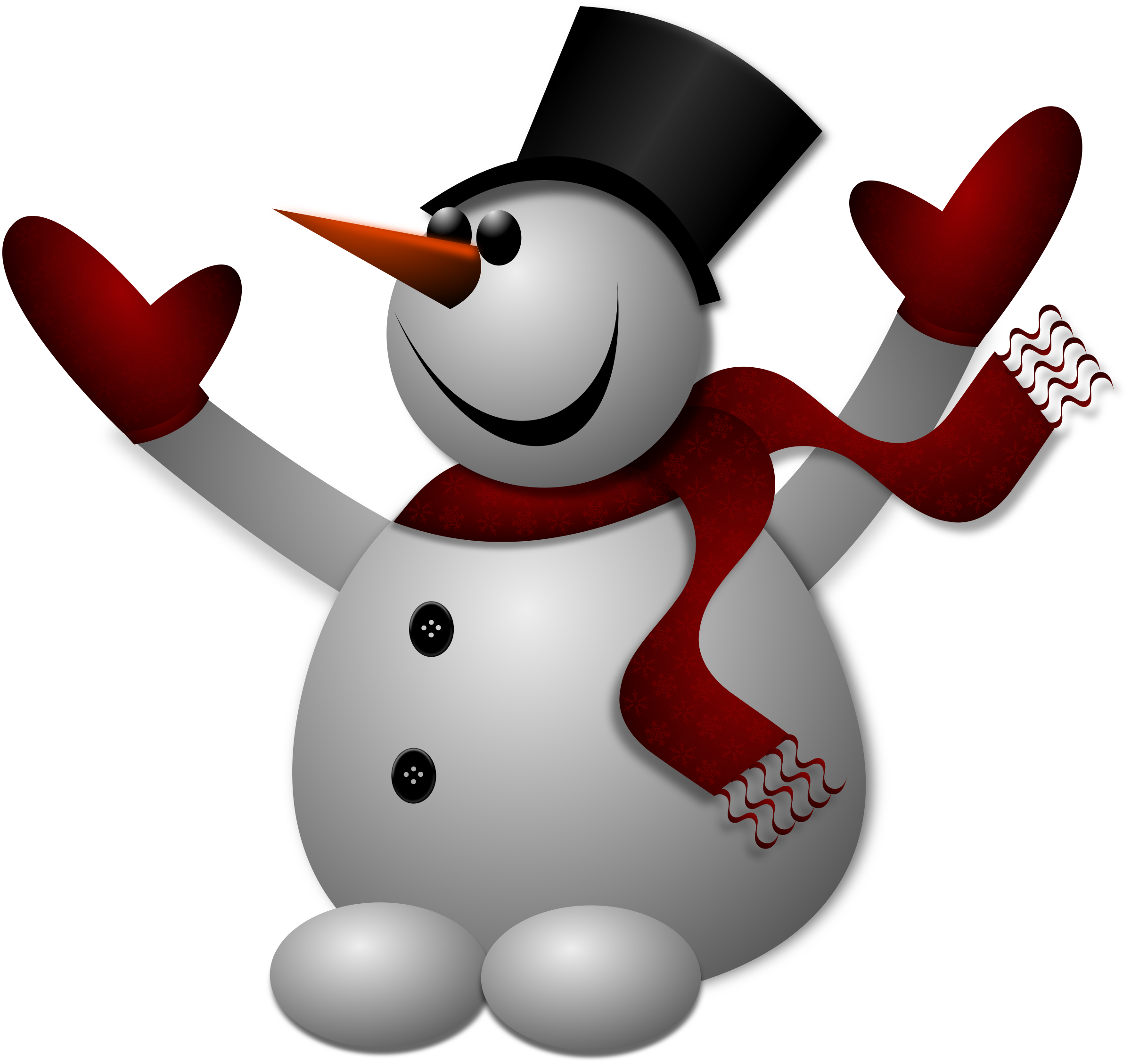 Clipart - Happy Snowman 2