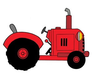 Farmer On Tractor Clipart