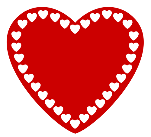 Cute valentine hearts clipart