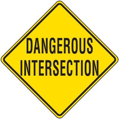 Reflective Warning Signs - Dangerous Intersection | Seton