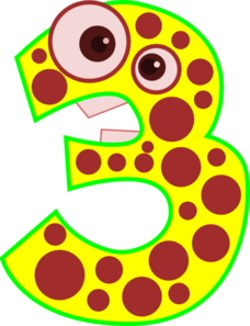 Animal number 3 clipart
