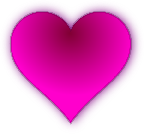 Pink love heart clipart