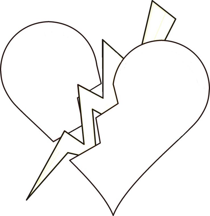 Hearts That Are Broken Coloring Pages Clipart - Free to use Clip ...