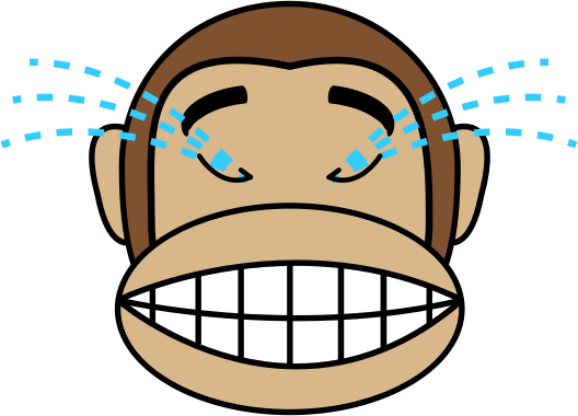 Clipart - Monkey Emoji - Laughing out loud