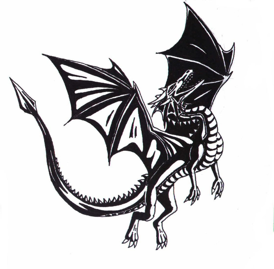 Black And White Dragon | Free Download Clip Art | Free Clip Art ...