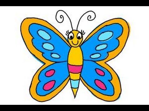 Easy Butterfly Drawing | How To ...