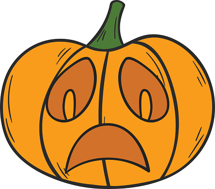 454 views Clip Art Of A Scary Pumpkins Faces Clip Art, Vector Images ...