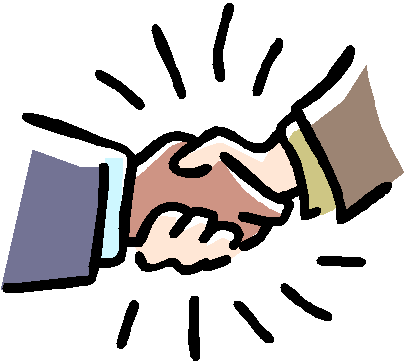 Cartoon handshake clipart