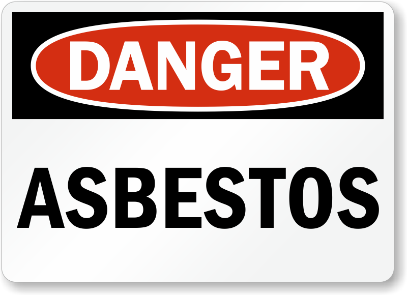 Asbestos Hazard OSHA Danger Sign - Free Shipping, SKU: S-0084 ...
