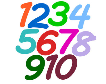 Numbers 1 to 10 clipart