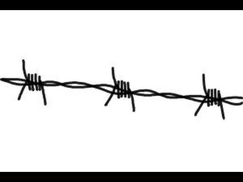 How to draw barbed wire - YouTube