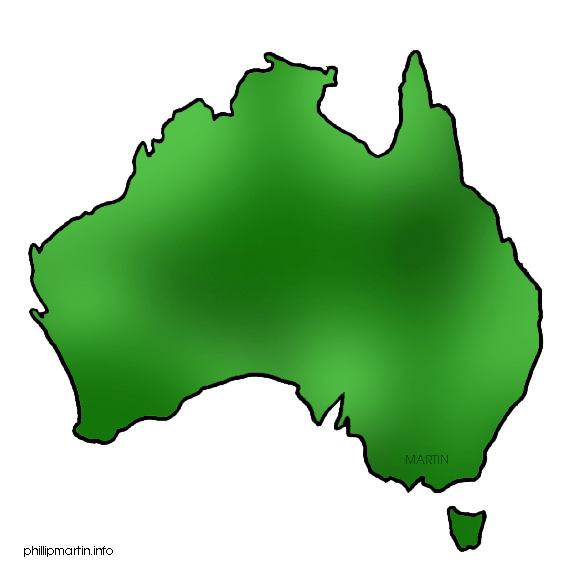 Free clipart map of australia - ClipartFox
