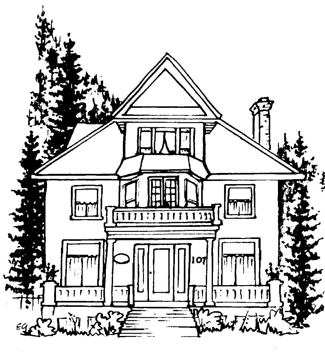 drawings of houses clipart - photo #10