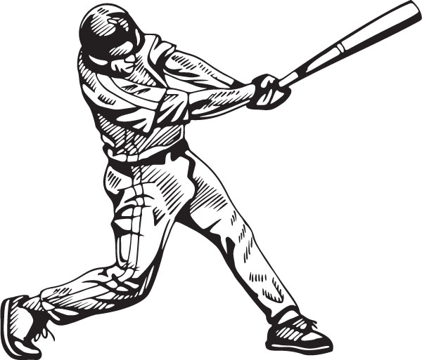 Baseball Player Batting Board Picture Frames Clipart