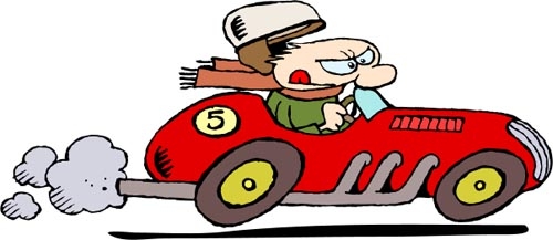 Fast Car Cartoon Clipart
